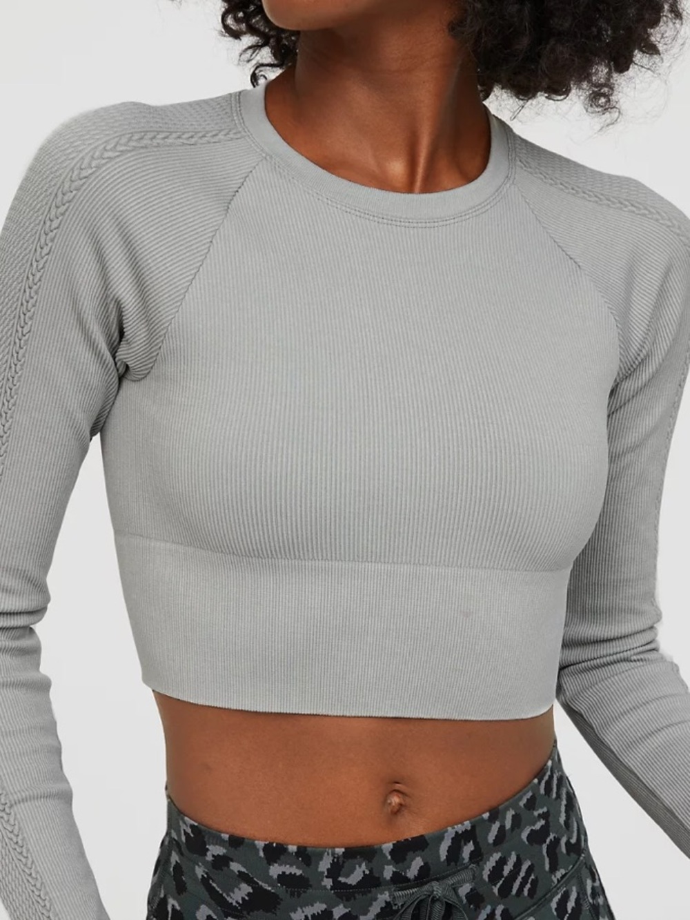 OFFLINE By Aerie Big Chill Seamless Long Sleeve T-Shirt in gray